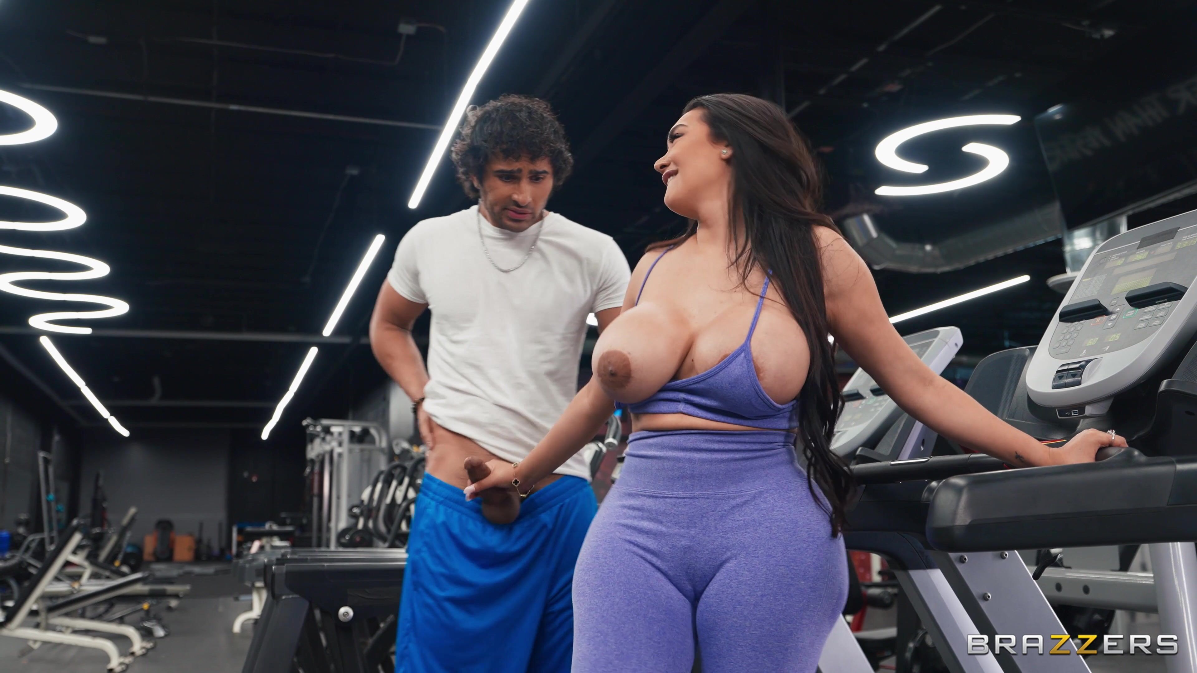 Big Ass MILF Nataly Ordonez Watching Him Jog In Gym Fucked Big  