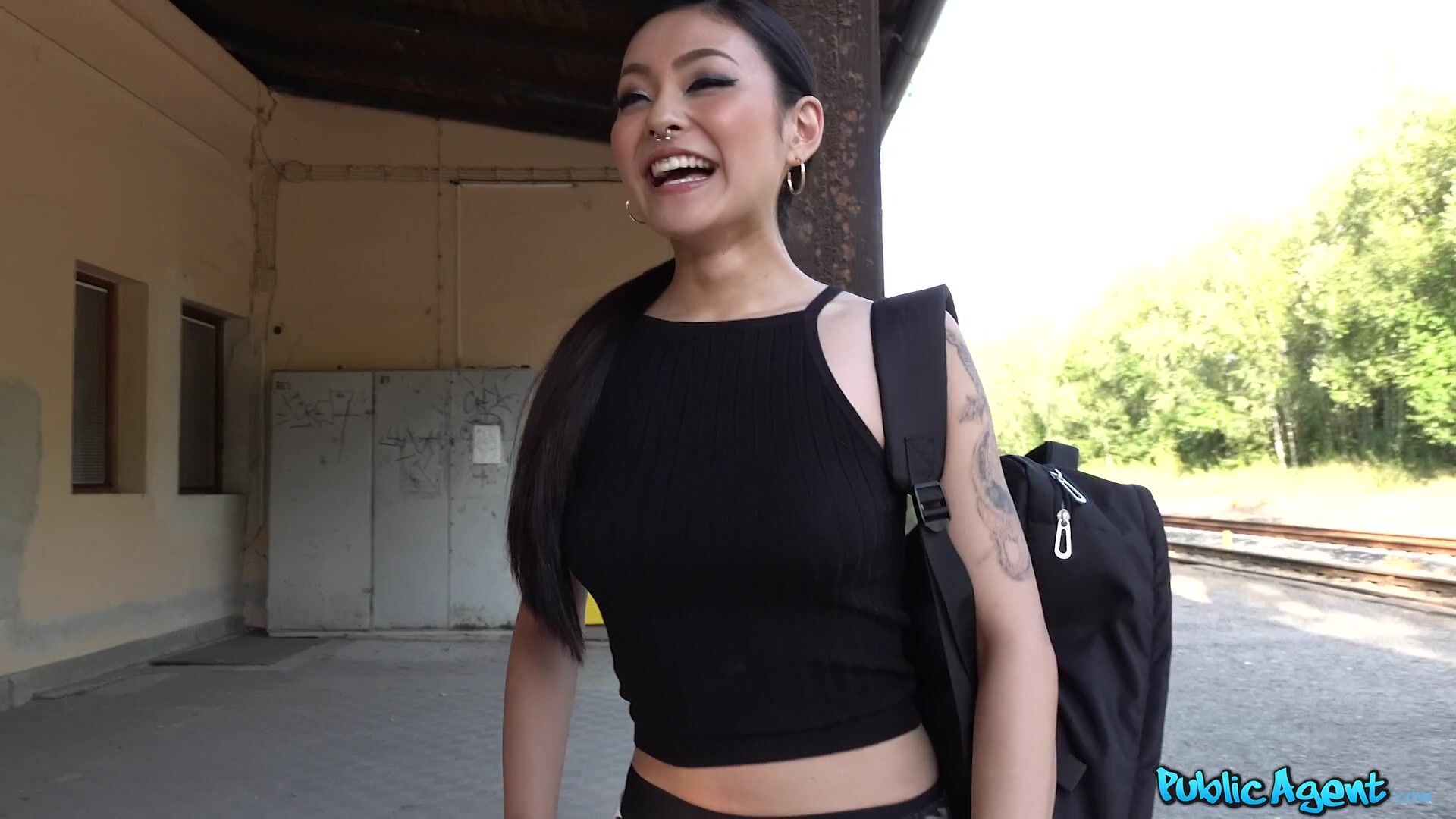 Public agent japanese beauty rae lil black