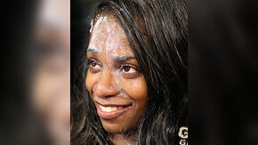 Chocolate Goddess loves white cock part 1