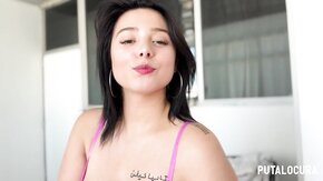 Two Cocks For Busty Colombian Girl