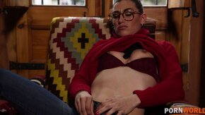 Julia Works Her Hairy Twat For Random Guy