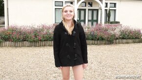 Outdoor fuck with blonde French girl