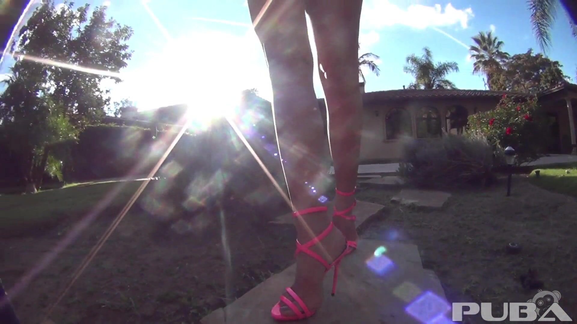 MyDollParts - Kayla Takes A Barefoot Walk Around Her Backayard