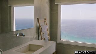 then gets naked and gives him a blowjob