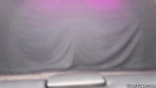 LITTLE Braced Faced Teen DOUBLE Handjob