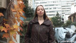 French Amateur Teen Charlotte First Threesome And DP