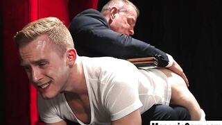 Strict Master spanks the ass of Twink teen