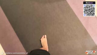A gorgeous ginger dame adult gives a sultry fellatio to her fucking partner in an ind