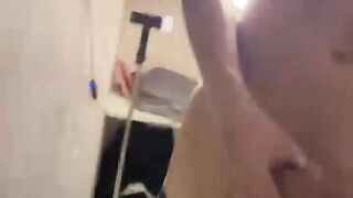 Hot brunette teen get cum on tits after hard pounding