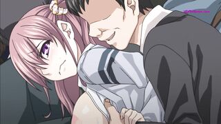 Hentai Schoolgirl Gangbang on Train