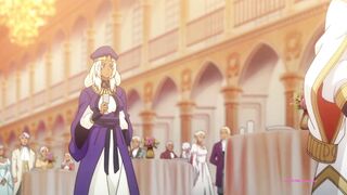 Titan dominates bride in bed after erotic anime feast