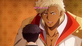 Titan dominates bride in bed after erotic anime feast