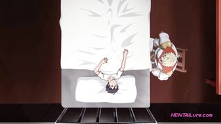 Fevered uke is healed all night by thick cock & raw thrusts ○ Dubbed Gay Anime
