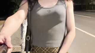 EliaBlaine - Outdoor Cumshots in Public Compilation