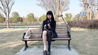 EliaBlaine - Transgirl Takes Bold Cumshots Outdoors