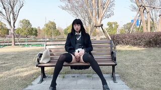Suki TRANS (Elia Blaine) Transgirl Takes Bold Cumshots Outdoors
