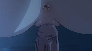 Blue-Haired Hentai Babe Takes Thick Cock