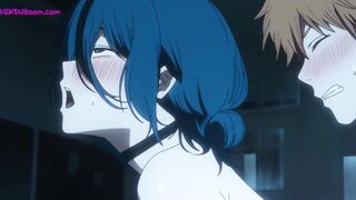 Blue-Haired Hentai Babe Takes Thick Cock