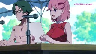 Cutie straddles cock on track as crowd cheers sweaty handjob ⋆ Exclusive Dubbed Anime