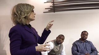 The most politically ambitious woman to cum from a BBC threeway