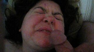 Piss And Cum Facial For Fat Pig Susan Kirsch