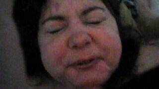 Piss And Cum Facial For Fat Pig Susan Kirsch