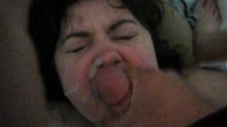 Piss And Cum Facial For Fat Pig Susan Kirsch