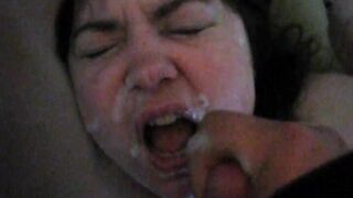 Piss And Cum Facial For Fat Pig Susan Kirsch