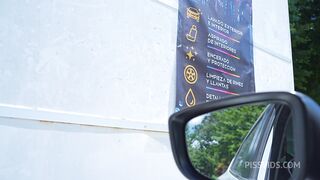 Three top girls get fucked in the ass and drink pee after doing their job at Yummy