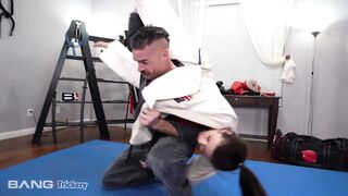 Alexis Fawx Learns Martial Arts, While Fucking and Sucking Dick