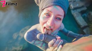 Anuskatzz cums in water