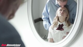 Sexy Little Blonde Teen Cutie: School Girl Cravings