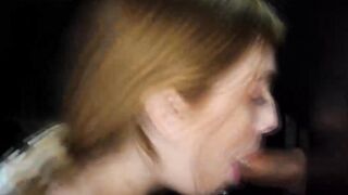 That's it girl, deepthroat it off!