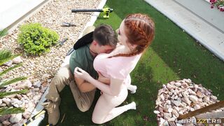 Abigaiil Morris Busty Redhead Backyard Seduction