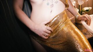Blonde Beauty Lies Back And Plays With Her Shaved Pussy