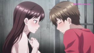 MILF gangbang naked escape triple team spills thick cream on floor (English Dubbed)