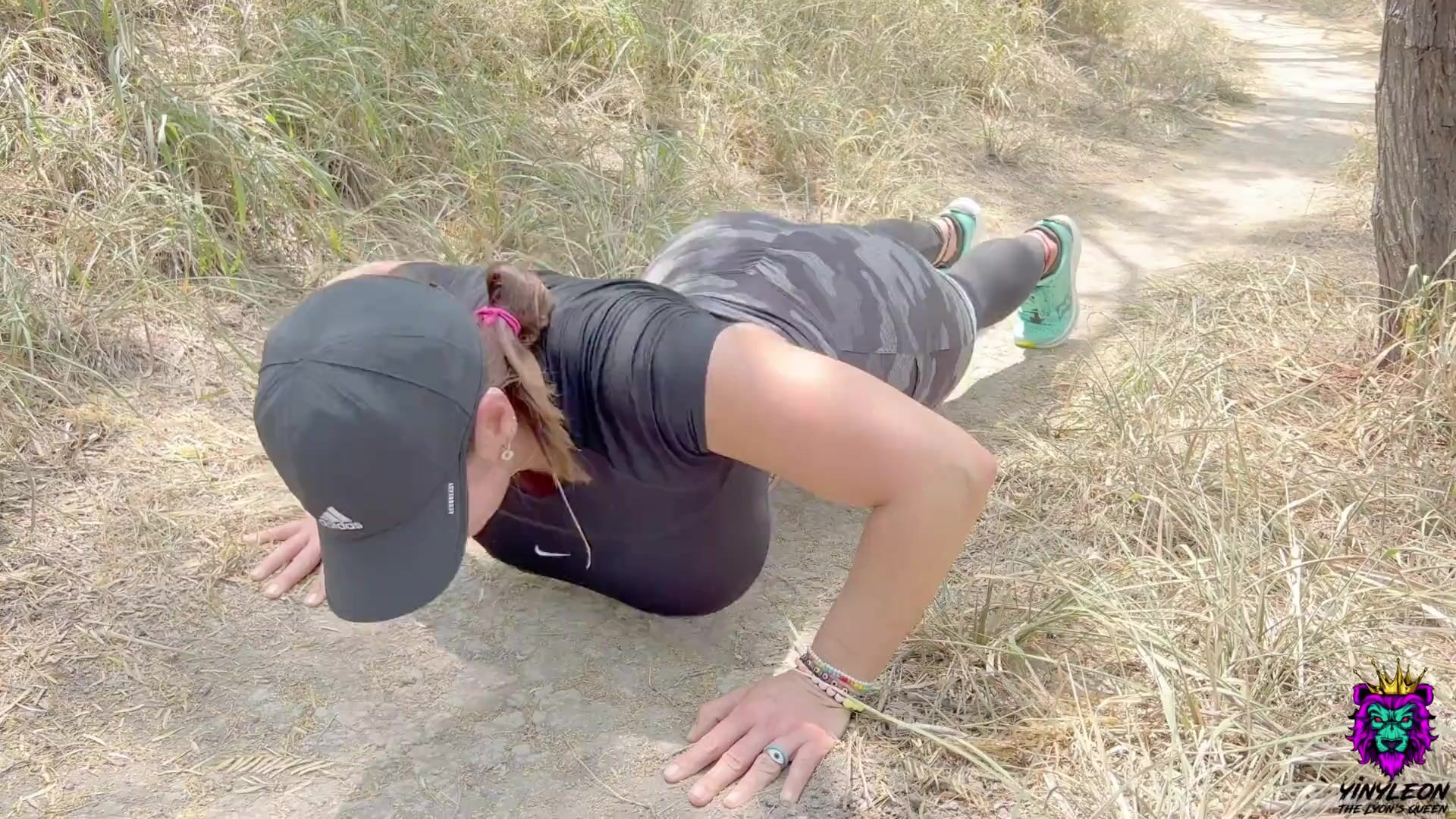 Big Boobs Wife gets her Pussy drilled on Public Trail after Sweaty  Workout(1080P)